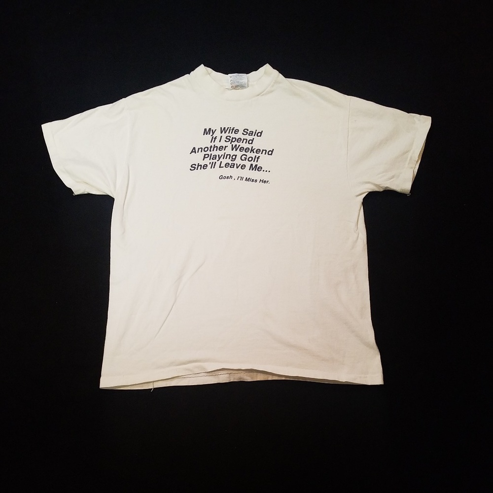 VTG Hanes T Shirt Funny Golfing Shirt